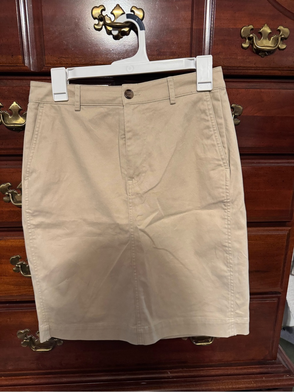 J. Crew Khaki Tan Cotton Pencil Skirt